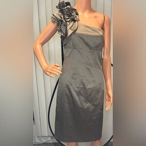 Jessica Simpson One Shoulder Gray Dress